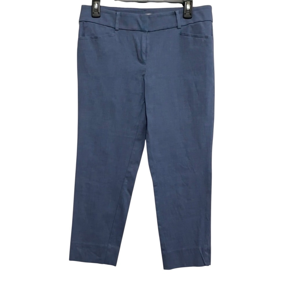 LOFT Riviera Pants Women's 6 Petite Blue Slim Ankle Career Office